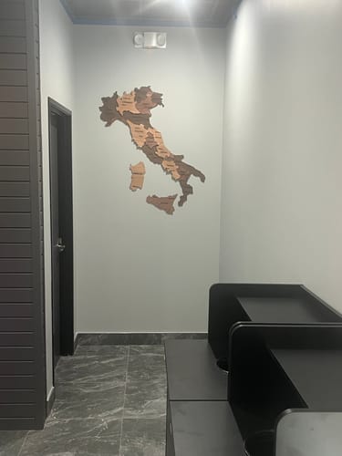 Customer photo review of Wooden 3D Italy Map, Wooden Wall Decor