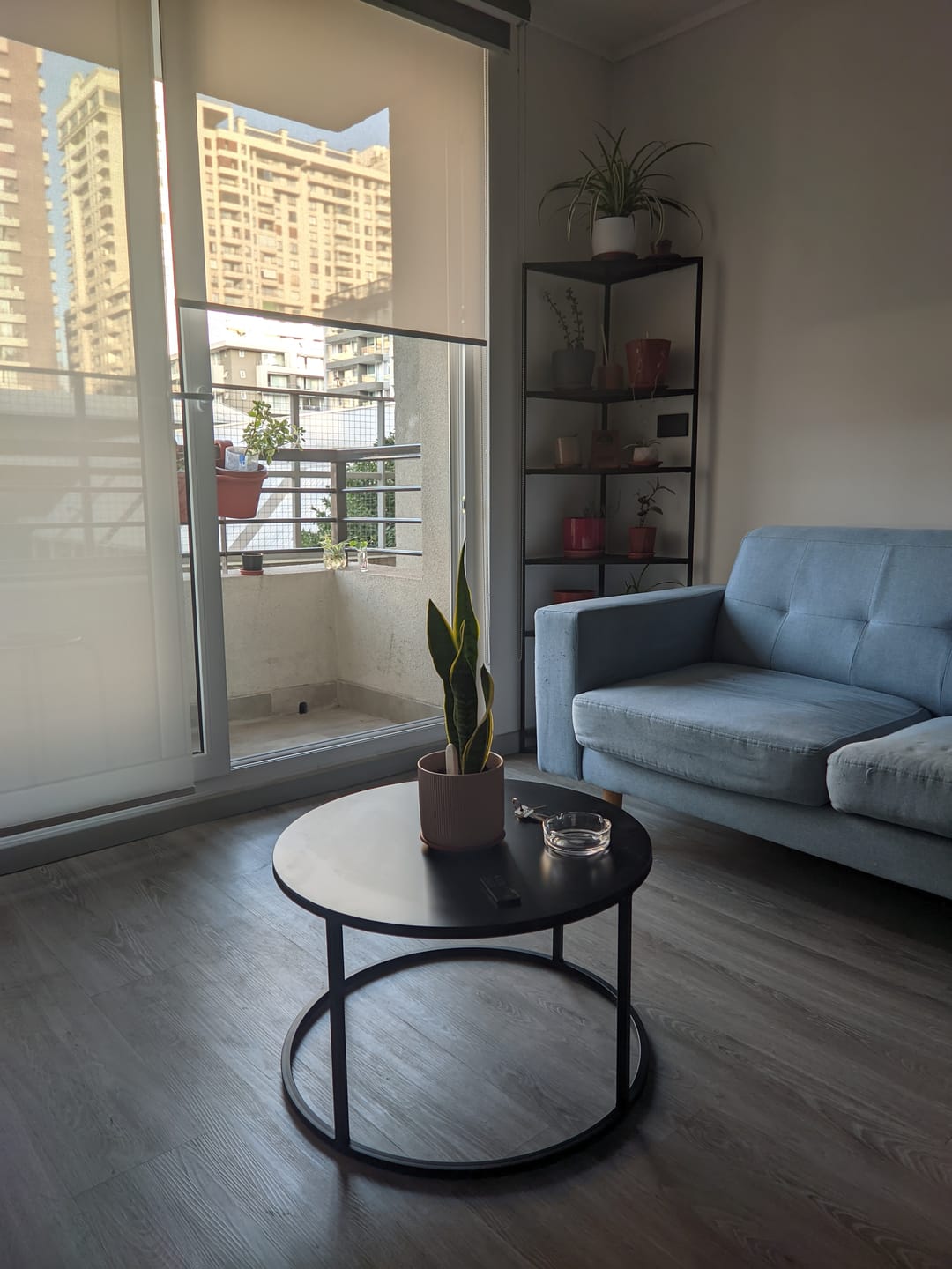 Customer photo review of Mesa de centro circular metal BLACK