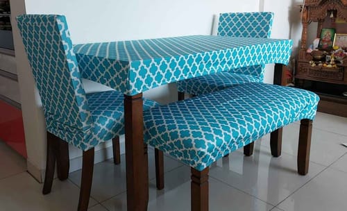 Customer photo review of Blue Diamond Stretchable Dining Table Chair Covers