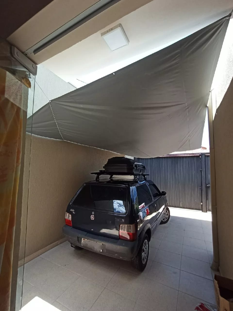 Customer photo review of Toldo de Sombreamento Portátil para Área Externa