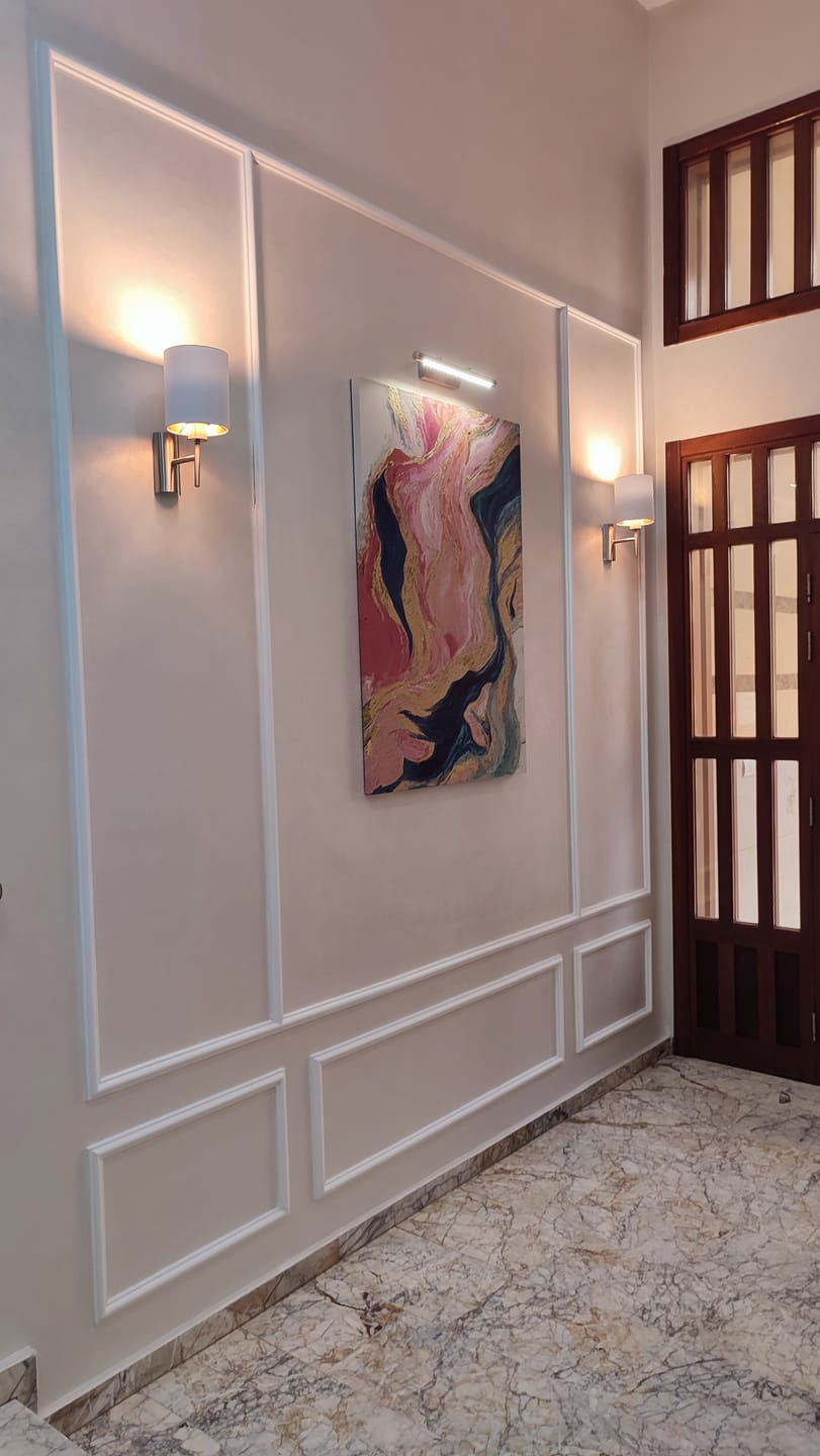 Customer photo review of Tableau décoratif Abstrait fluide coloré - cadre américain