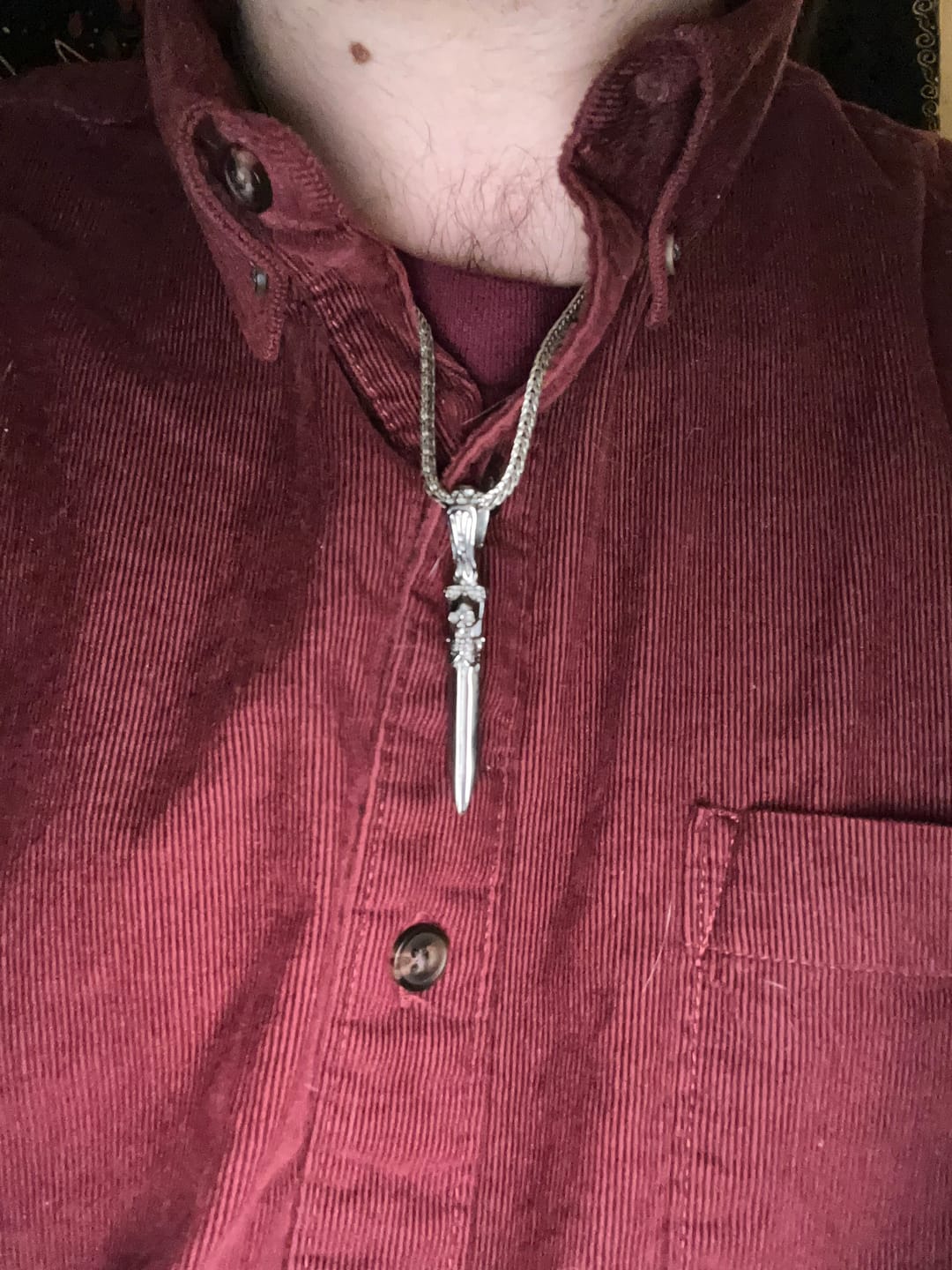 Customer photo review of CATACOMB SWORD PENDANT