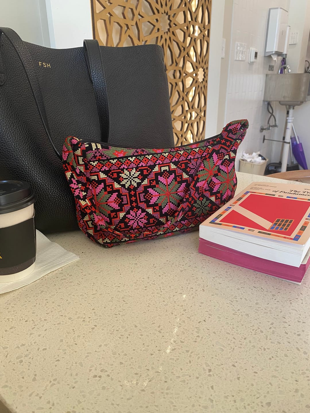Customer photo review of Embroidered Baguette Bag