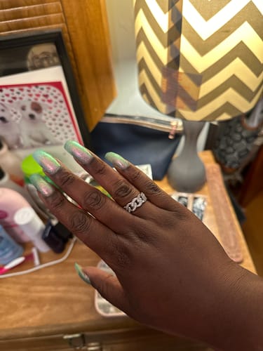 Customer photo review of Iced Cuban Link Ring