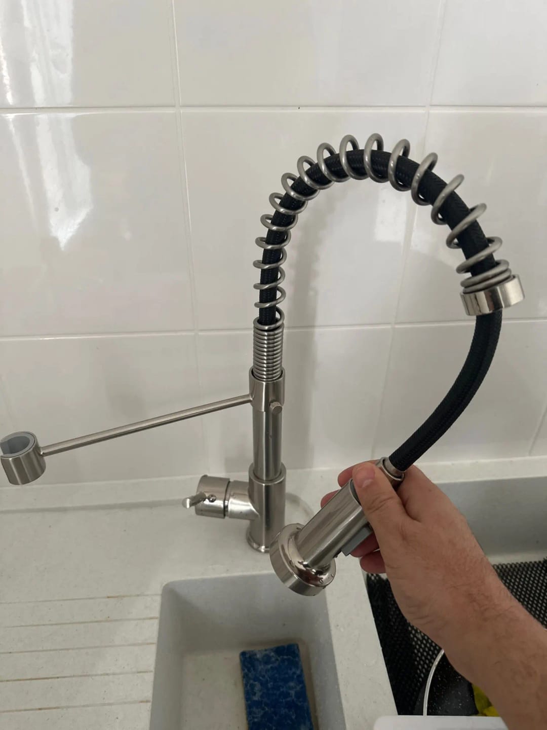 Customer photo review of Mitigeur de Cuisine à Douchette en Laiton