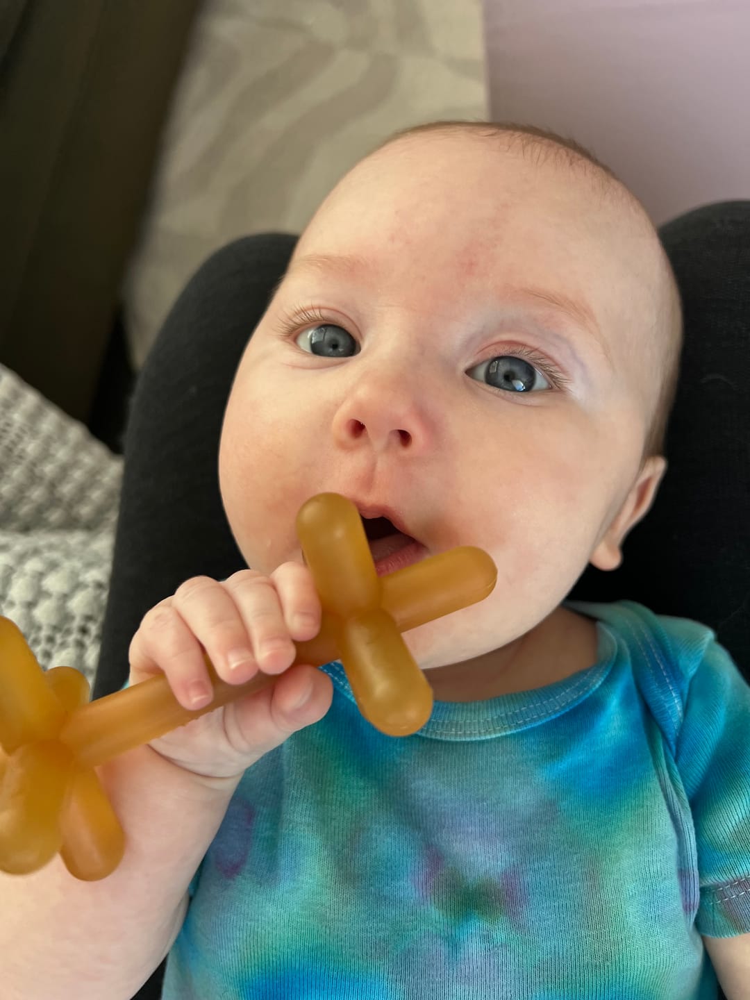 Customer photo review of The best baby teethers: 3-pack mix & match teethers