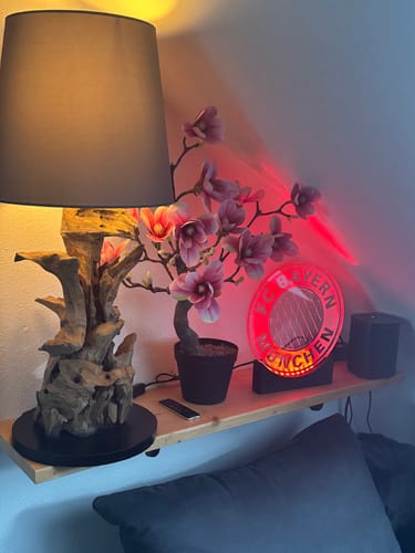 Customer photo review of Wurzelholz Tischlampe IKAL Höhe 82 cm inkl. Lampenschirm