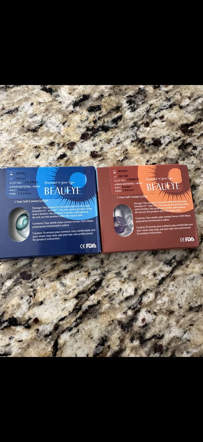 Customer photo review of DIAMOND Gray Green  Colored Contact Lenses