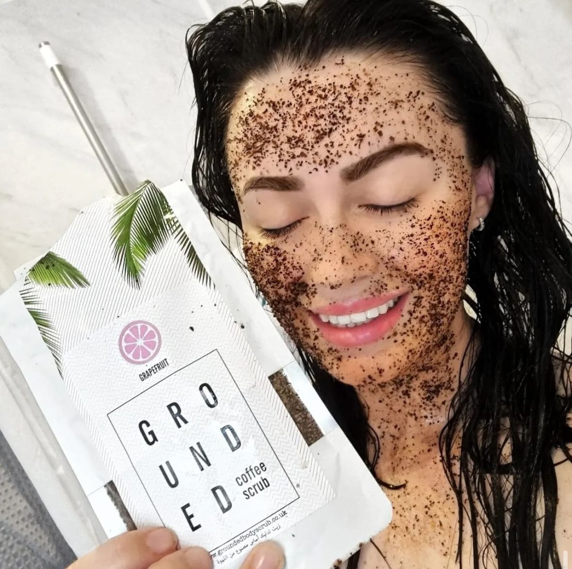 Customer photo review of Grapefruit Coffee Full Body Scrub