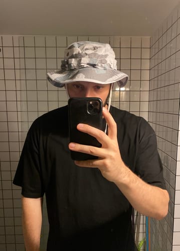 Customer photo review of Big Fisherman's Hat, Grey Camo