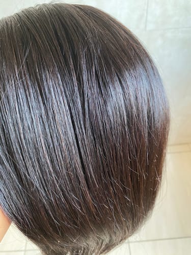 Customer photo review of Brazilian Headband Wig - Straight - 12"