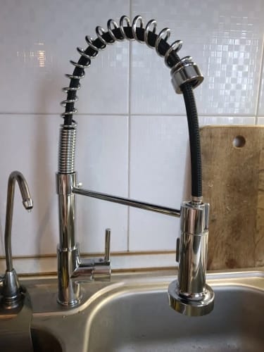 Customer photo review of Mitigeur de Cuisine à Douchette en Laiton
