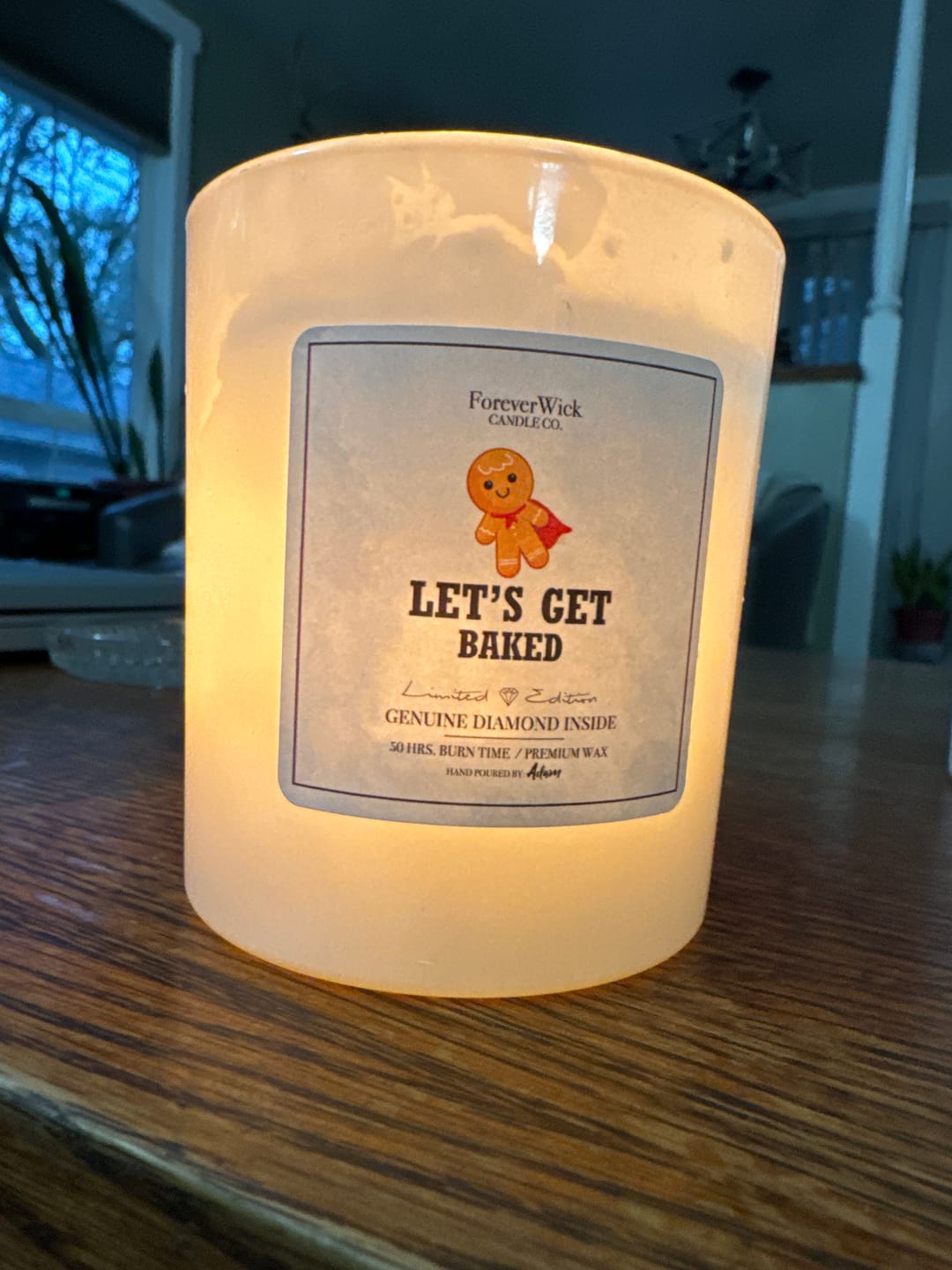 Customer photo review of Let's Get Baked Diamond Candle
