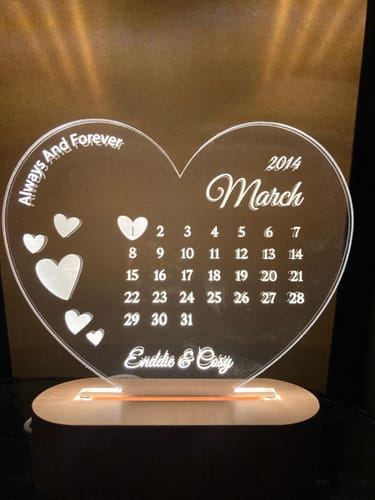 Customer photo review of Best Day Ever - Heart Lamp