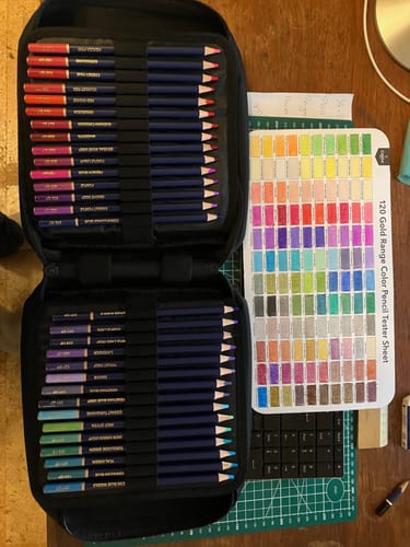 Customer photo review of 120 Teiliges Castle Gold Buntstift Set Im Reißverschlussetui