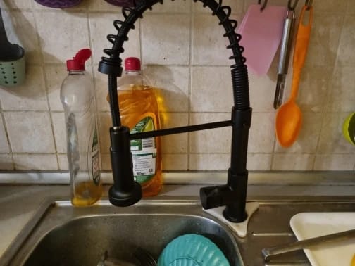 Customer photo review of Mitigeur de Cuisine à Douchette en Laiton