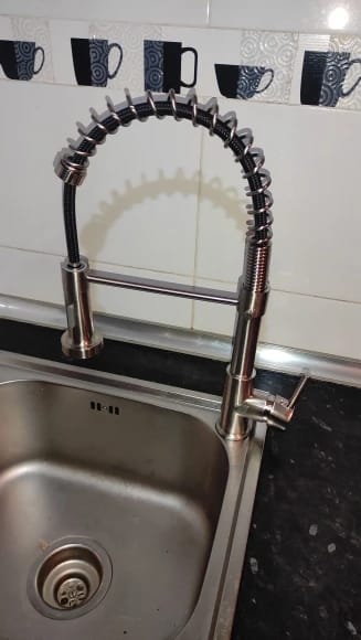 Customer photo review of Mitigeur de Cuisine à Douchette en Laiton