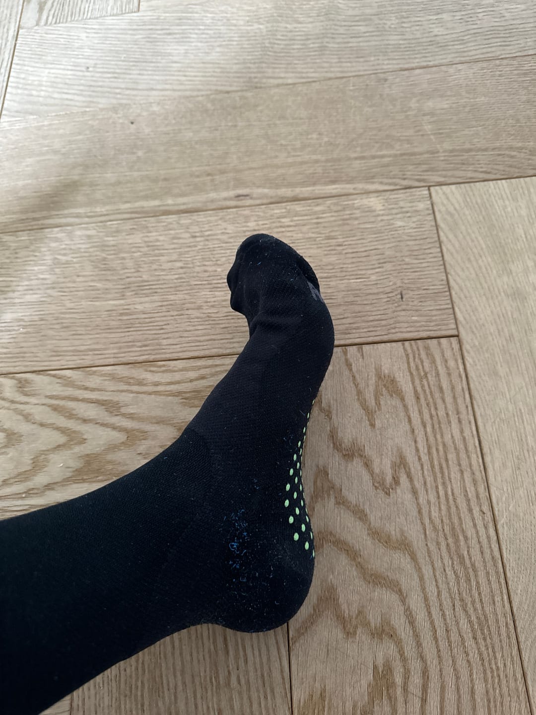 Customer photo review of eXtend Grip Crew – Kompressiosukat pitopohjalla - Musta/lime