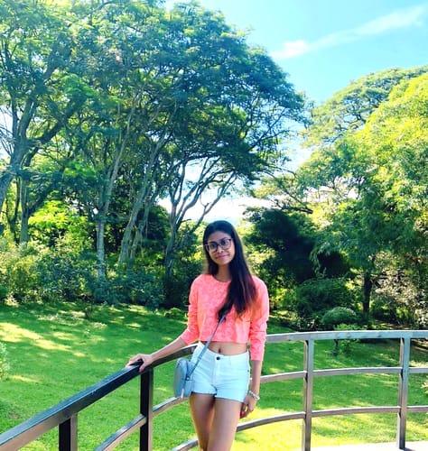 Customer photo review of Butterfly Garden Crop Pullover