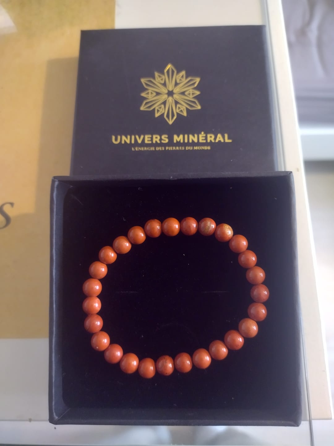 Customer photo review of Bracelet Jaspe Rouge 6mm