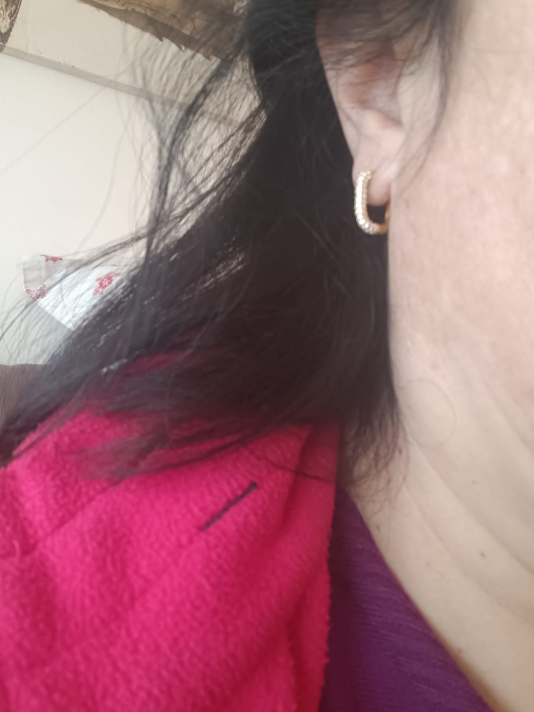 Customer photo review of Pendientes Lateral Brillante