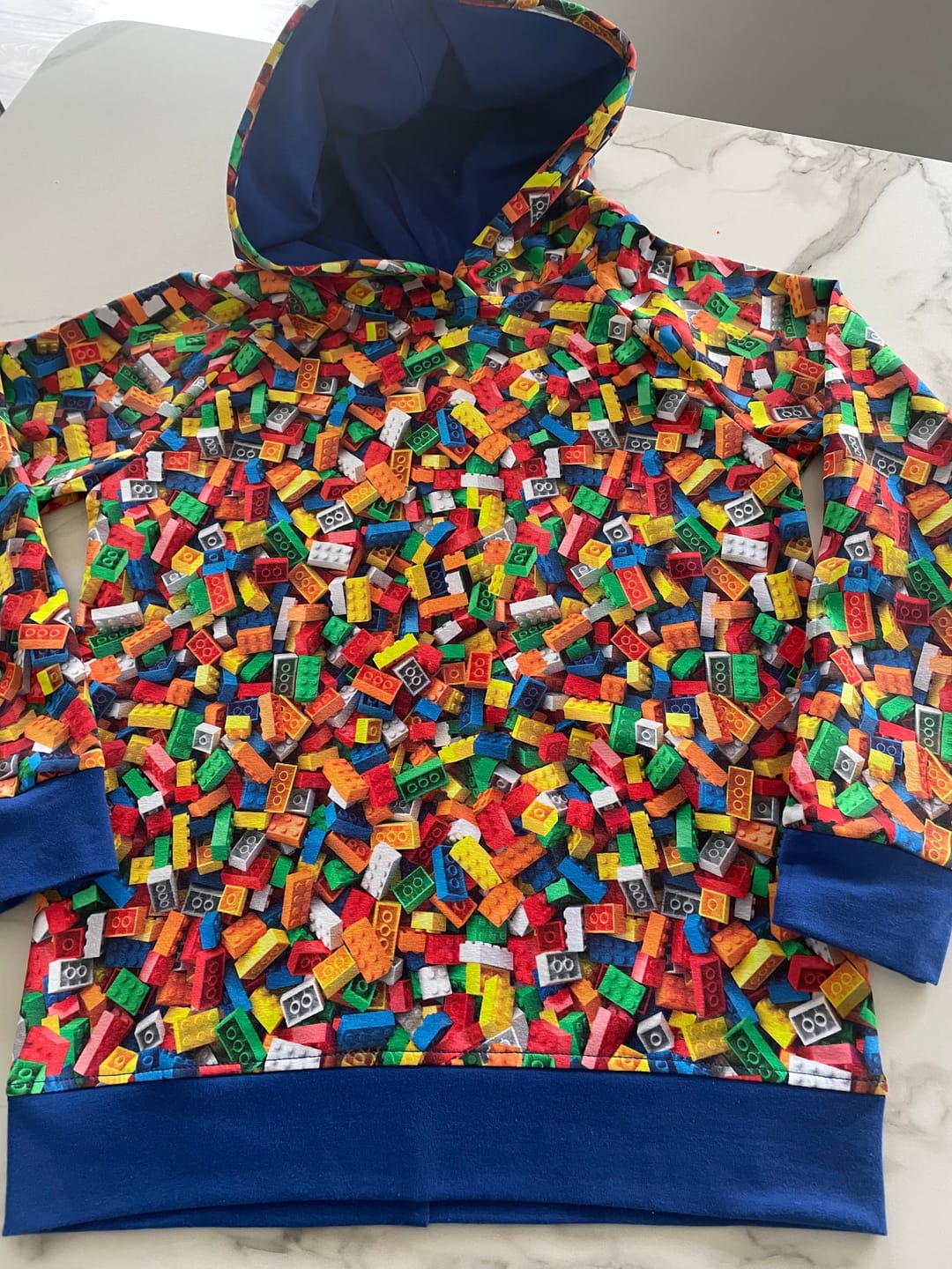 Customer photo review of Lego Blocks Cotton Jersey Fabric