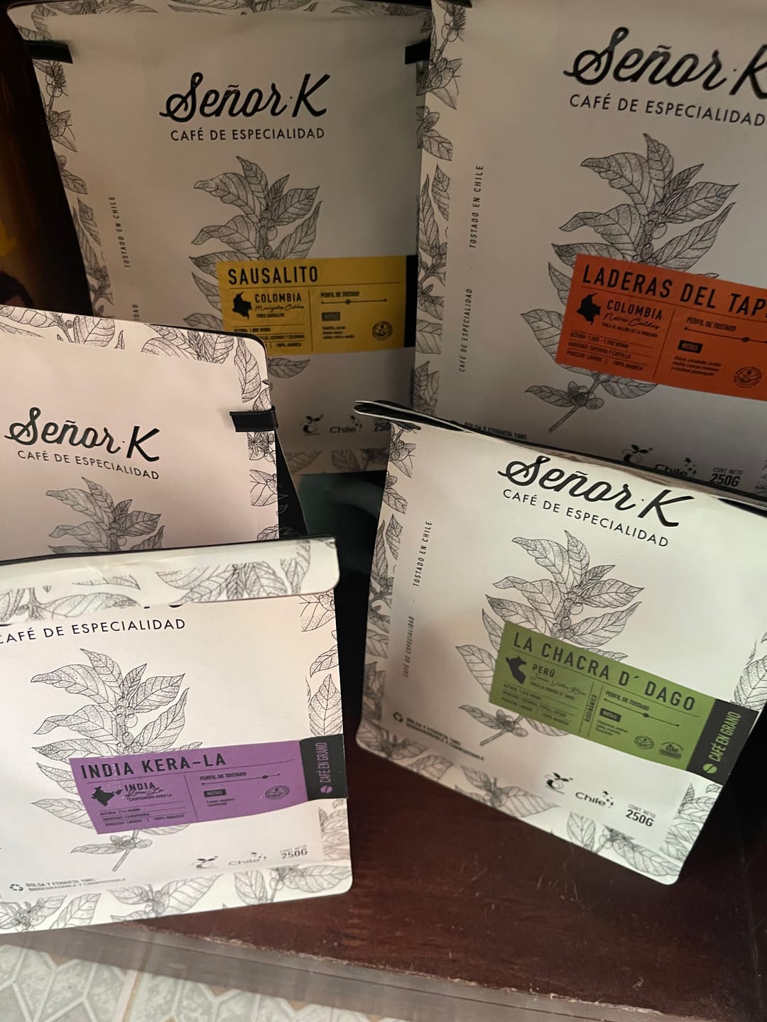 Customer photo review of Pack Especial (Laderas de Tapias + Sausalito + La Chacra D´Dago + Kera La) | 4 Paquetes de 250G