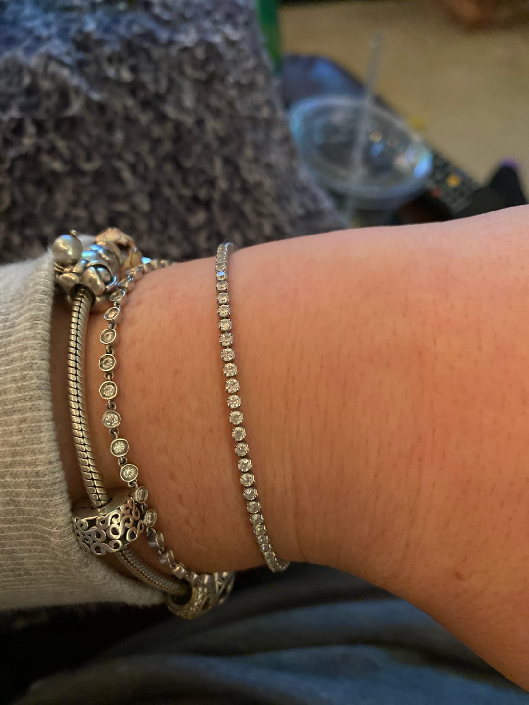 Customer photo review of Cordelia Silver Tennis Bracelet