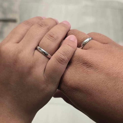 Customer photo review of Classic Plain Wedding Rings