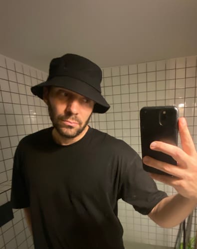 Customer photo review of Big Black Bucket Hat