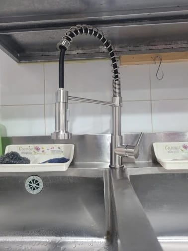 Customer photo review of Mitigeur de Cuisine à Douchette en Laiton
