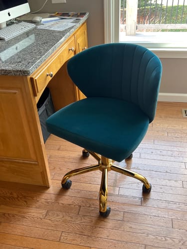 Customer photo review of Chandra Velvet Office Chair
