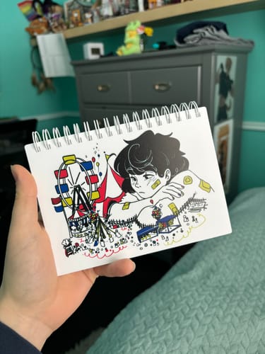 Customer photo review of Circus Daydream Small Reusable Sticker Book