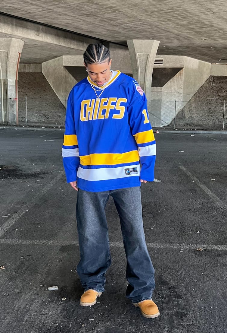 Customer photo review of Charlestown Chiefs Hanson Brothers Hockey Jersey