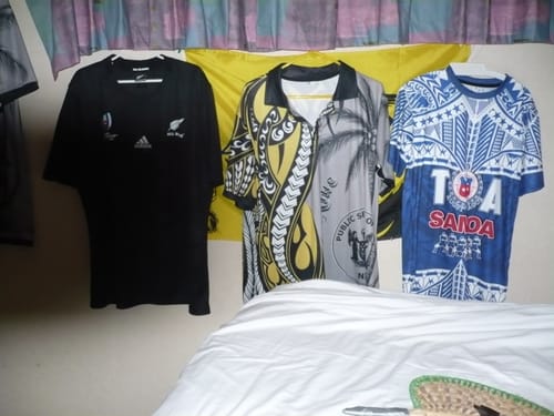 Customer photo review of (Custom and Number) Toa Samoa Rugby T Shirt Siva Tau LT6