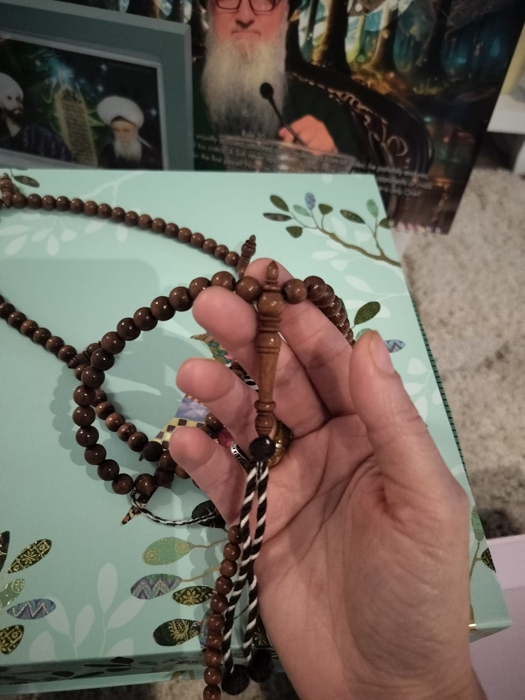 Customer photo review of NAQSHBANDI HANDMADE BEAD WOODEN TASBIH