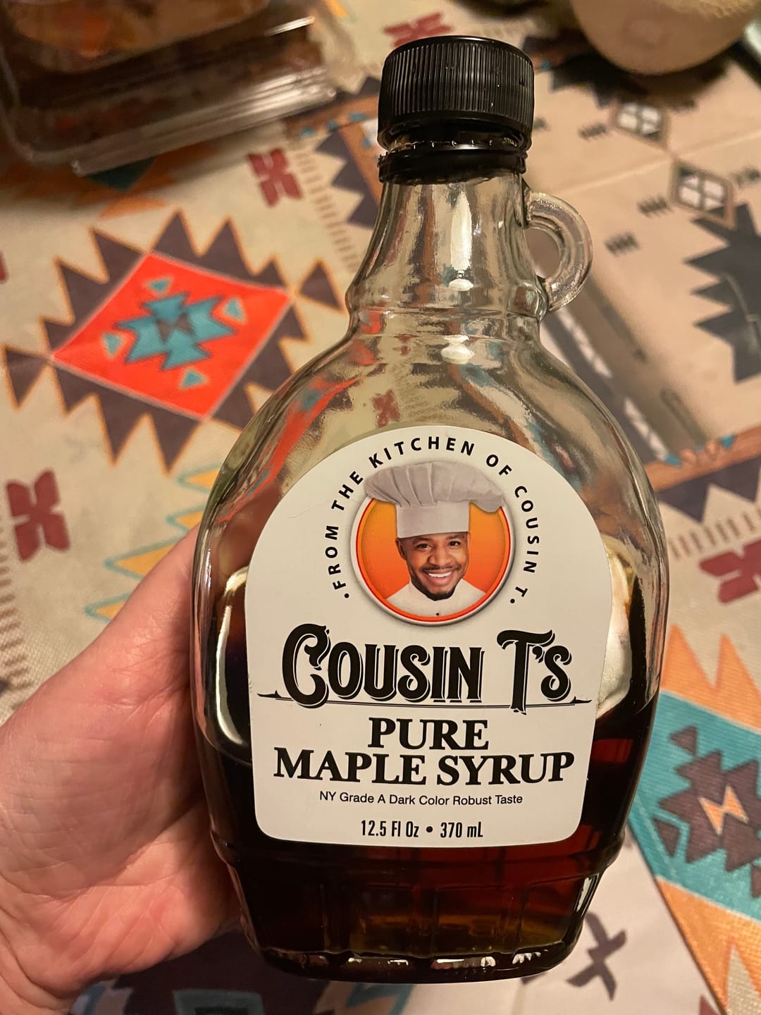 Customer photo review of Cousin T's Pure Maple Syrup