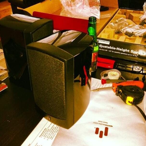 Customer photo review of Verus V5B 2-Way 5.25" Bookshelf Speaker Pair