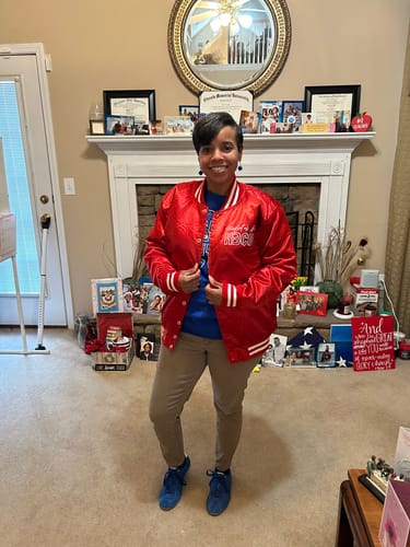 Customer photo review of Culture Embroidered Bomber Jacket