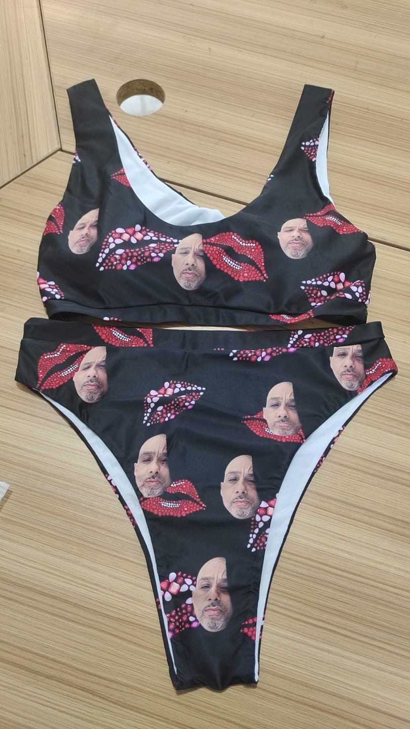 Customer photo review of Customized Women's Bikini Swimsuit Top & Bottom Two-piece Set