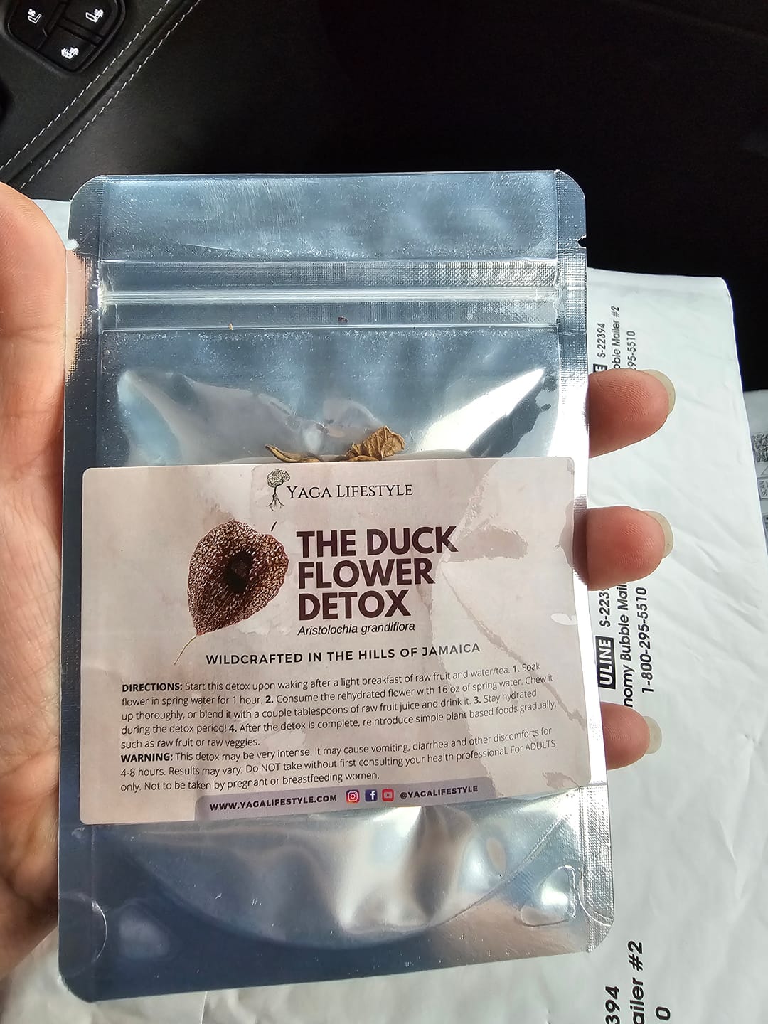 Customer photo review of Duck Flower Detox - Flor de Pato, Palo Guaco, Dr Sebi Approved Alkaline Herbal Cleanse