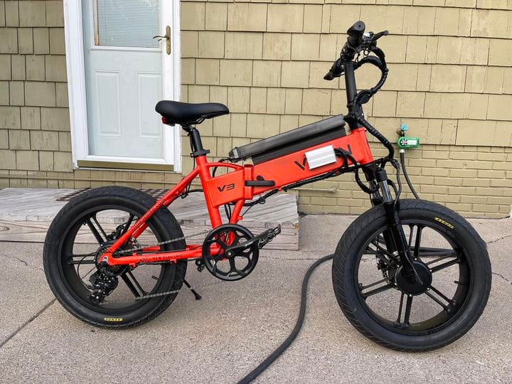 Customer photo review of V3 2.0 Folding Fat Tires Adult All Terrain Electric Bike