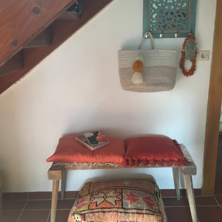 Customer photo review of Moroccan Kilim Pouf Floor Pouf Vintage