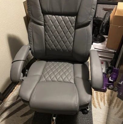 Customer photo review of Executive Office Chair, Ergonomic Desk Chair Big and Tall Massage and Heated, Gray