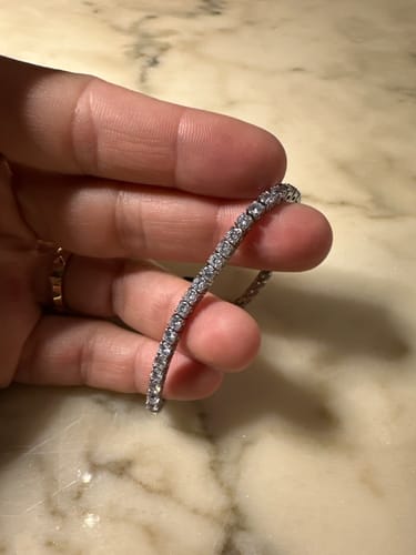 Customer photo review of TENNISBOY BRACELET. - 3MM WHITE GOLD