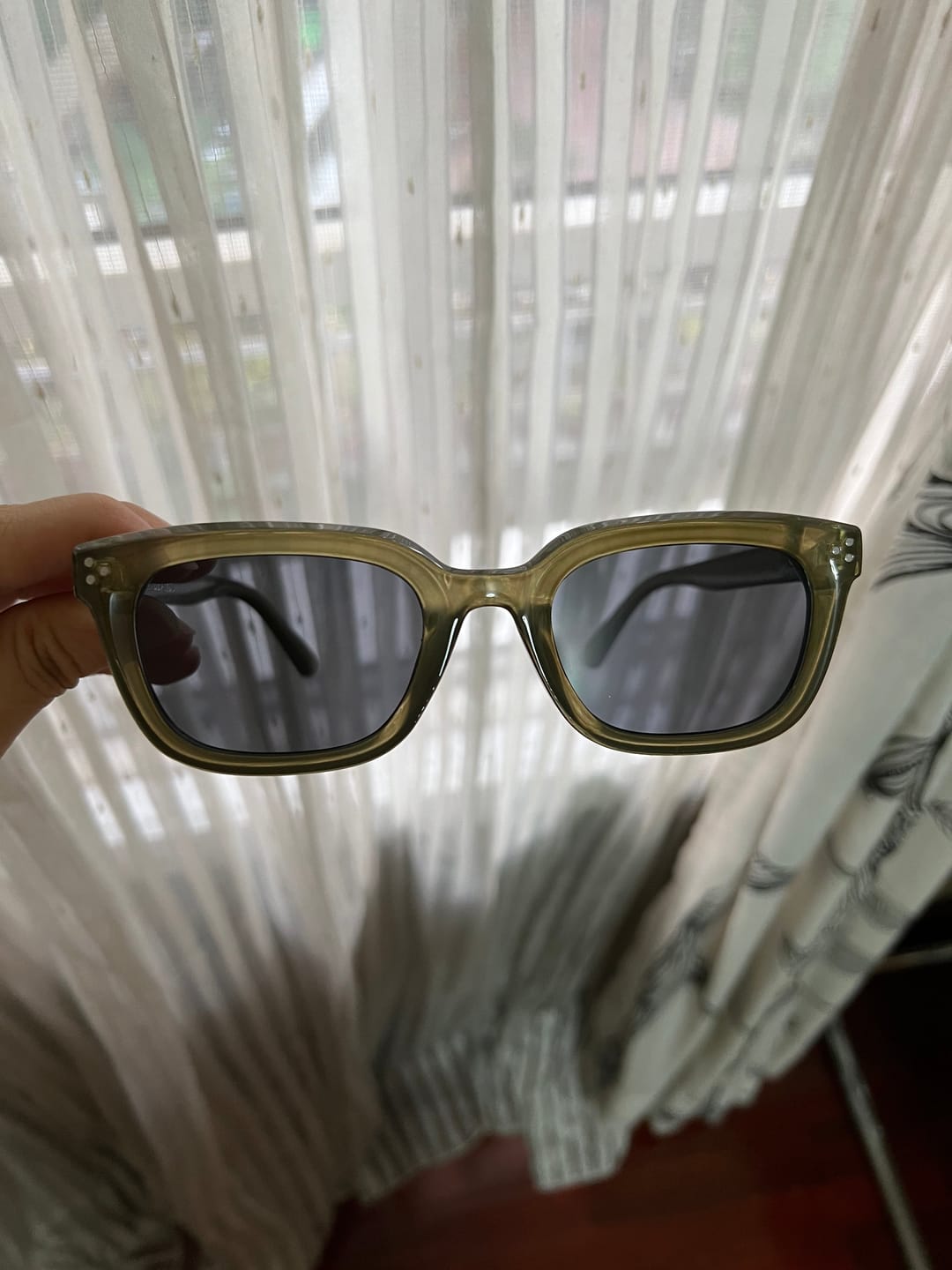 Customer photo review of Noel Rectangular Framed Sunglasses