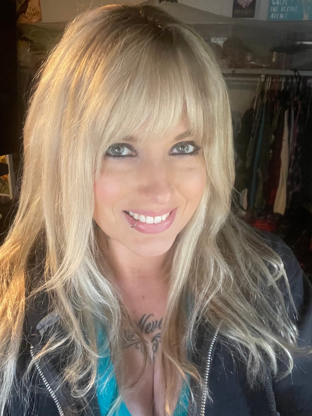 Customer photo review of Platinum Blonde Human Hair Toppers for Women with Natural Volume #60