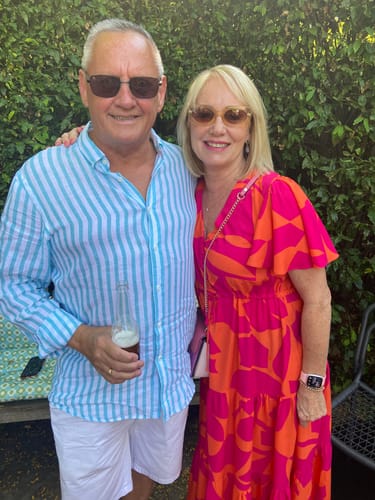 Customer photo review of Santorini Midi Dress  in Orange and Hot Pink