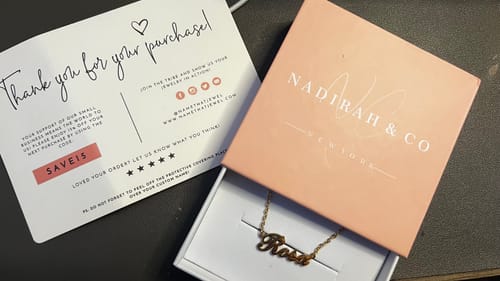 Customer photo review of Personalized Name Necklace