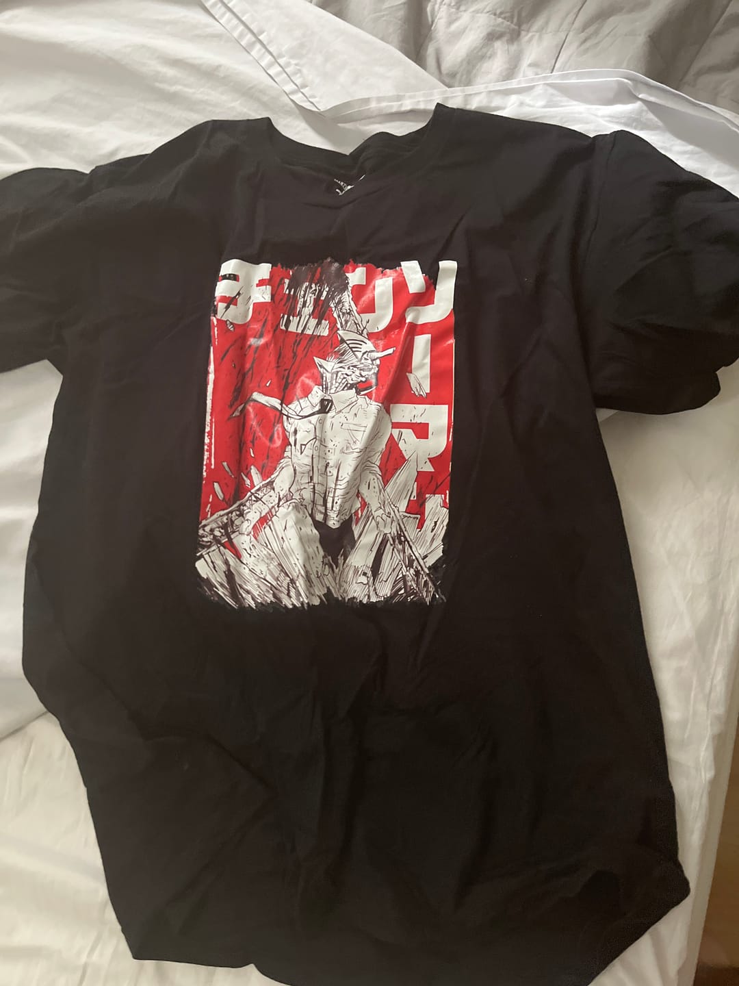 Customer photo review of CHAINSAW MAN WRATH BLACK TEE
